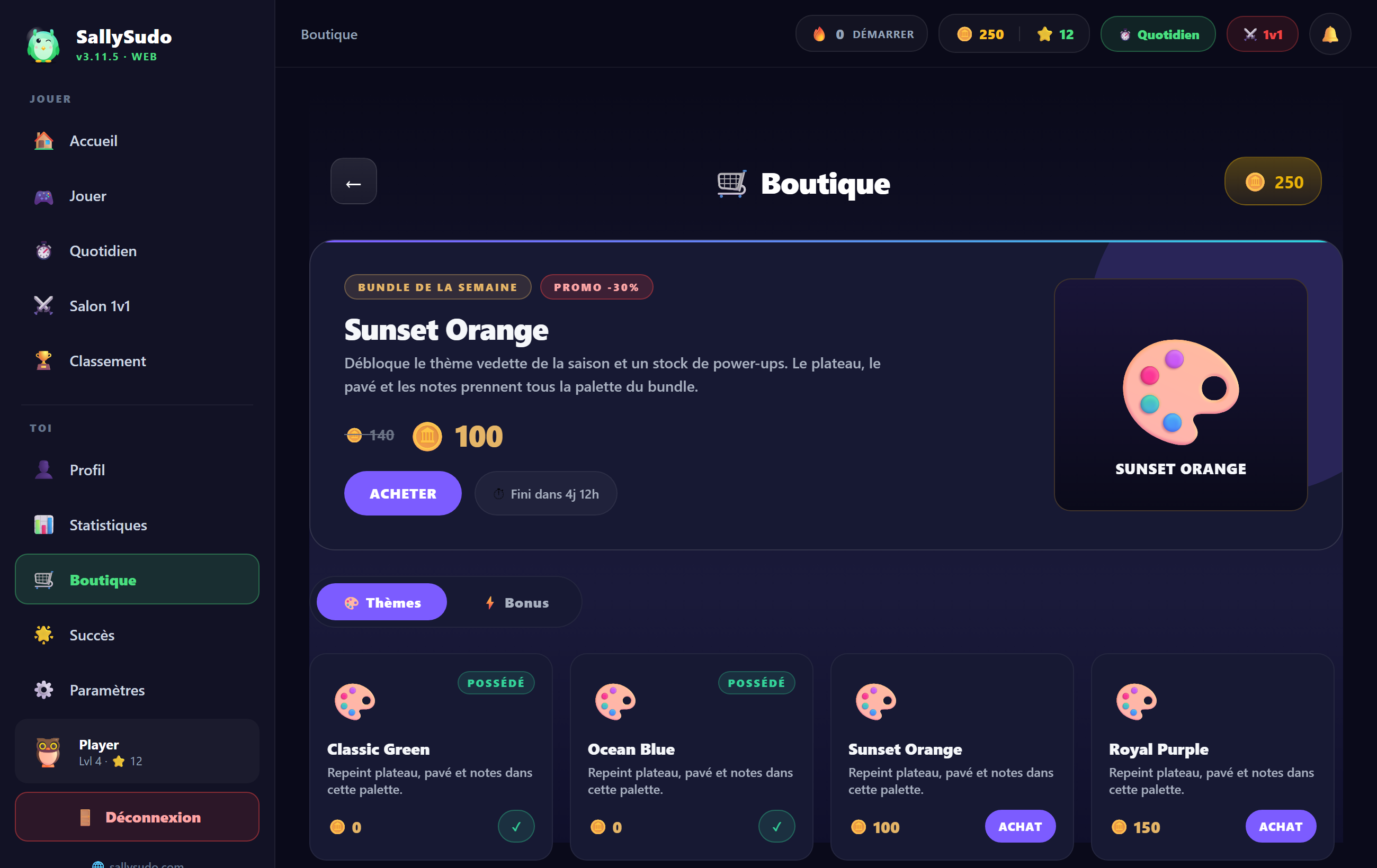 In-app shop