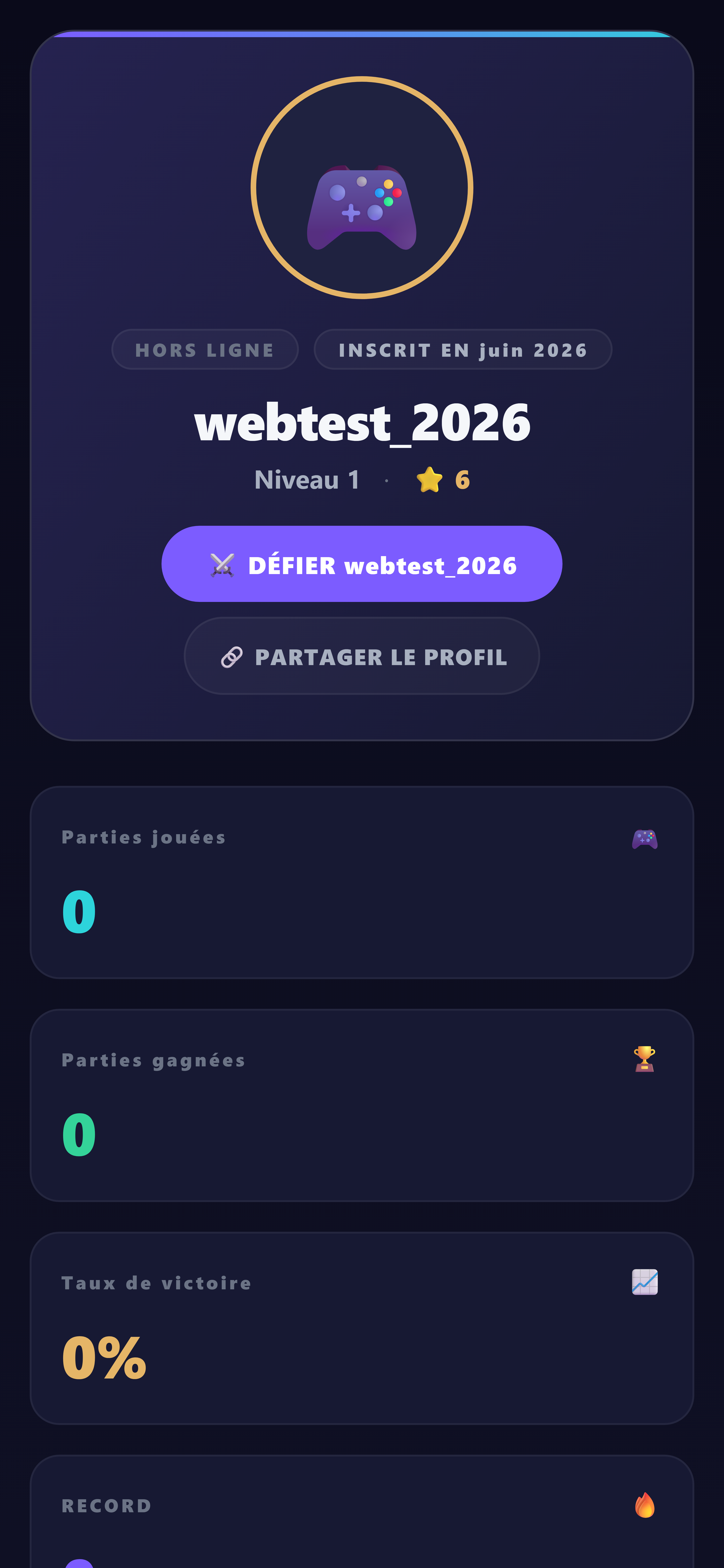 Mobile shareable public profile